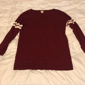 Maroon baseball tee